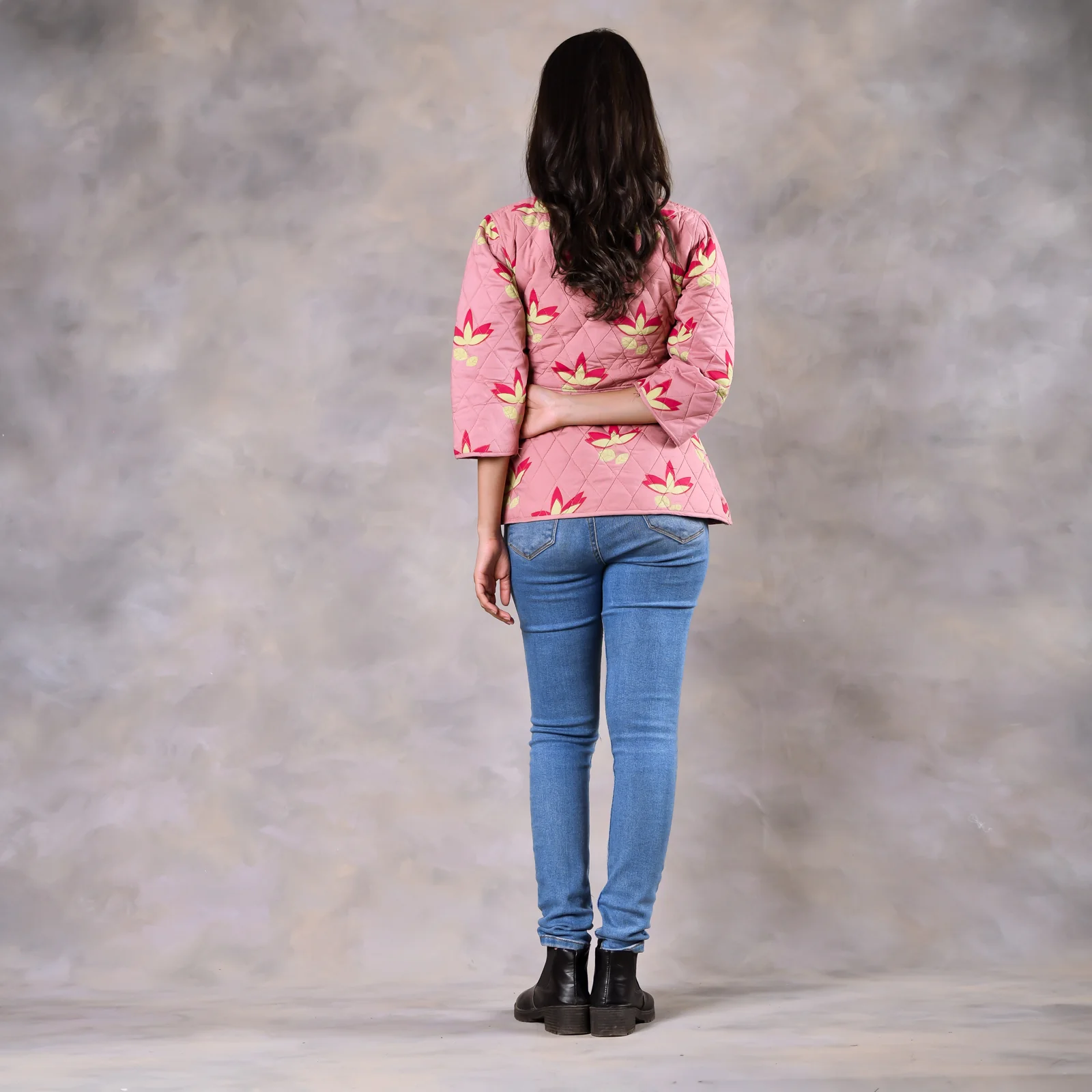 Water Lily Baby Pink Quilted Jacket - Image 7