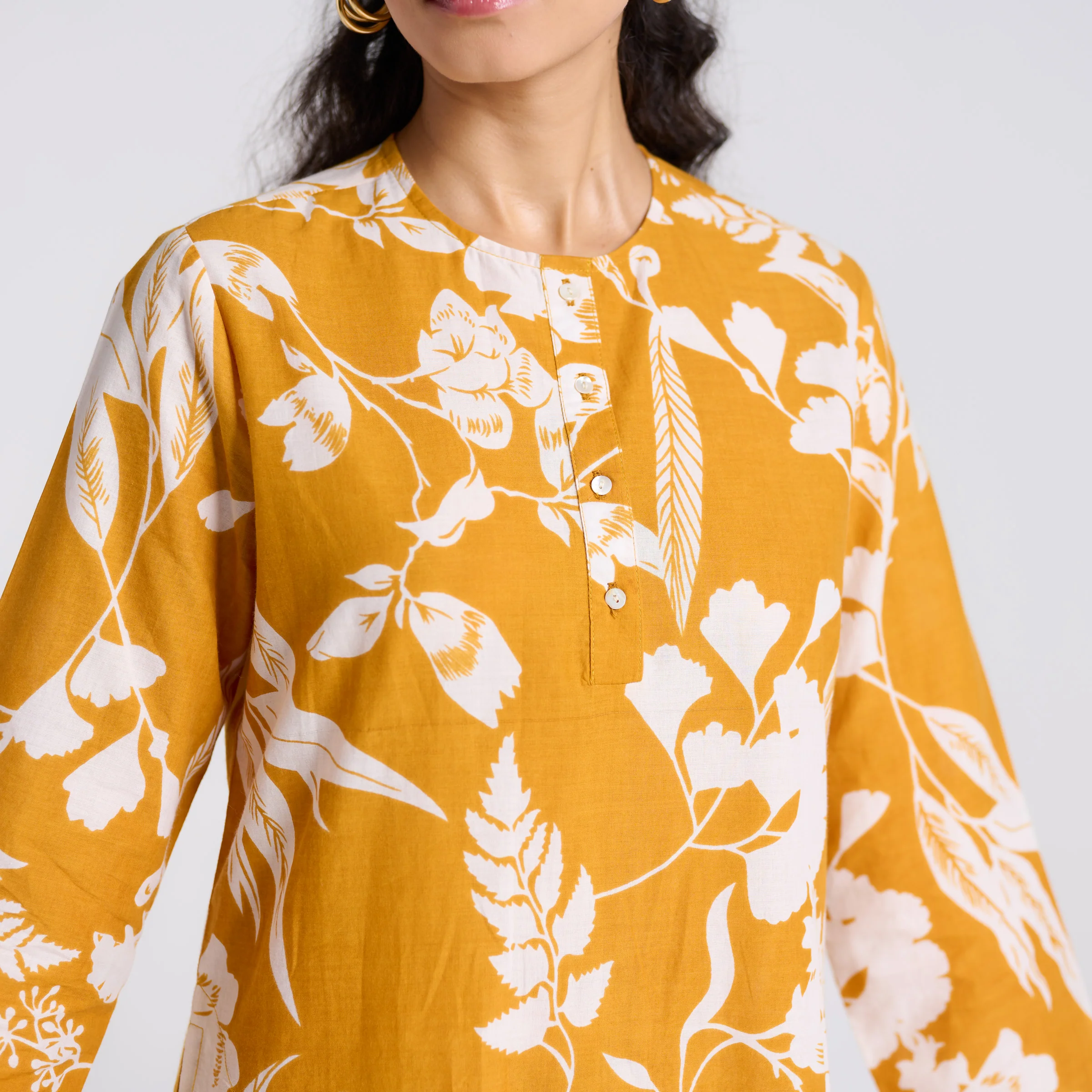 Yellow Floral Pure Cotton Co-ord Set - Image 2